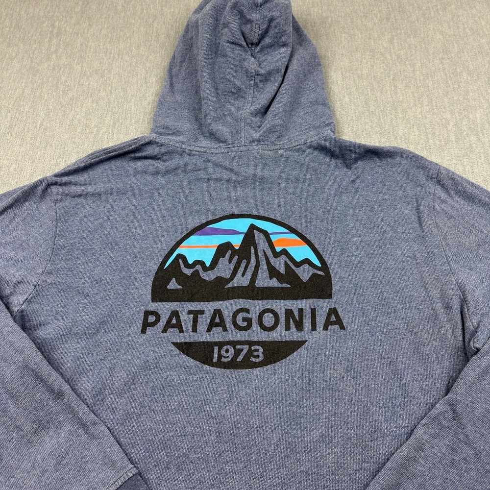 Patagonia Hoodie Mens Large Purple Fitz Roy Scope Lightweight Full-Zip Hoody - Picture 13 of 14